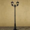 Konstsmide Lampe pour mât Firenze à 2 lampes, noire^ Lampadaires D'Extérieur