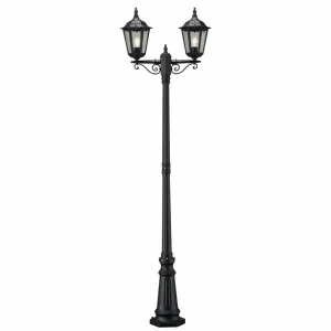 Konstsmide Lampe pour mât Firenze à 2 lampes, noire^ Lampadaires D'Extérieur