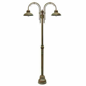 Moretti Luce Lampe pour mât Luca, à 2 lampes à arc double^ Lampadaires D'Extérieur
