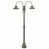 Moretti Luce Lampe pour mât Luca laiton ancien-cuivre, 2 lampes^ Lampadaires D'Extérieur