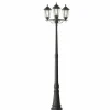 Lindby Lampe pour mât Nane lanterne, trois lampes^ Lampadaires D'Extérieur