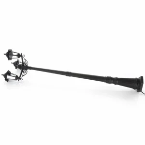 Lindby Lampe pour mât Nane lanterne, trois lampes^ Lampadaires D'Extérieur
