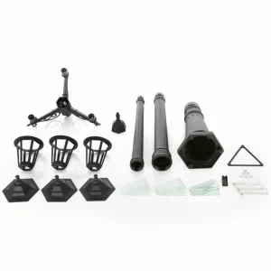 Lindby Lampe pour mât Nane lanterne, trois lampes^ Lampadaires D'Extérieur