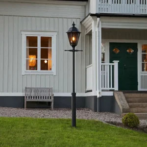 Konstsmide Lampe pour mât Pallas, noire^ Lampadaires D'Extérieur
