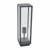 Lucande Lampe pour socle en verre Annalea, gris graphite^ Potelets Extérieurs