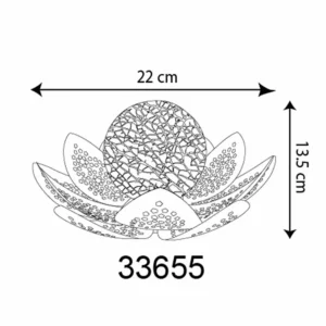 Globo Lampe solaire LED 33655, fleur, Ø 22 cm^ Lampes Décoratives