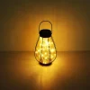 Globo Lampe solaire LED 36649, noir, ambre, métal, plastique^ Lampes Décoratives