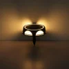 Globo Lampe solaire LED 36506, piquet de terre, applique murale, noir, aluminium^ Lampes Solaires Décoratives