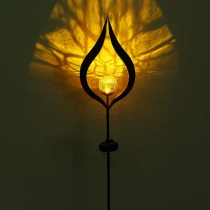 Globo Lampe solaire LED 33467, piquet de terre, couleur bronze, métal, verre^ Lampes Décoratives