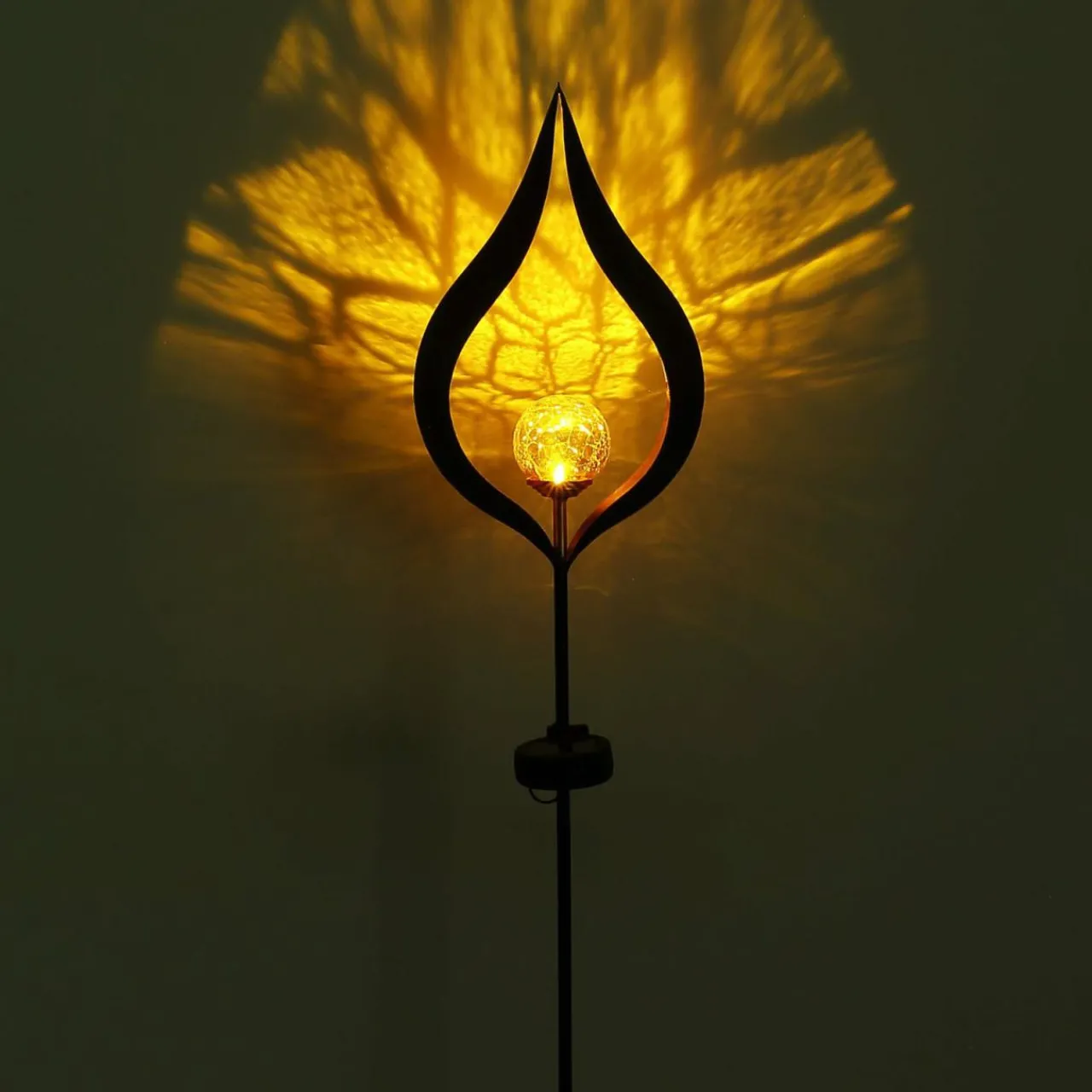 Globo Lampe solaire LED 33467, piquet de terre, couleur bronze, métal, verre^ Lampes Décoratives
