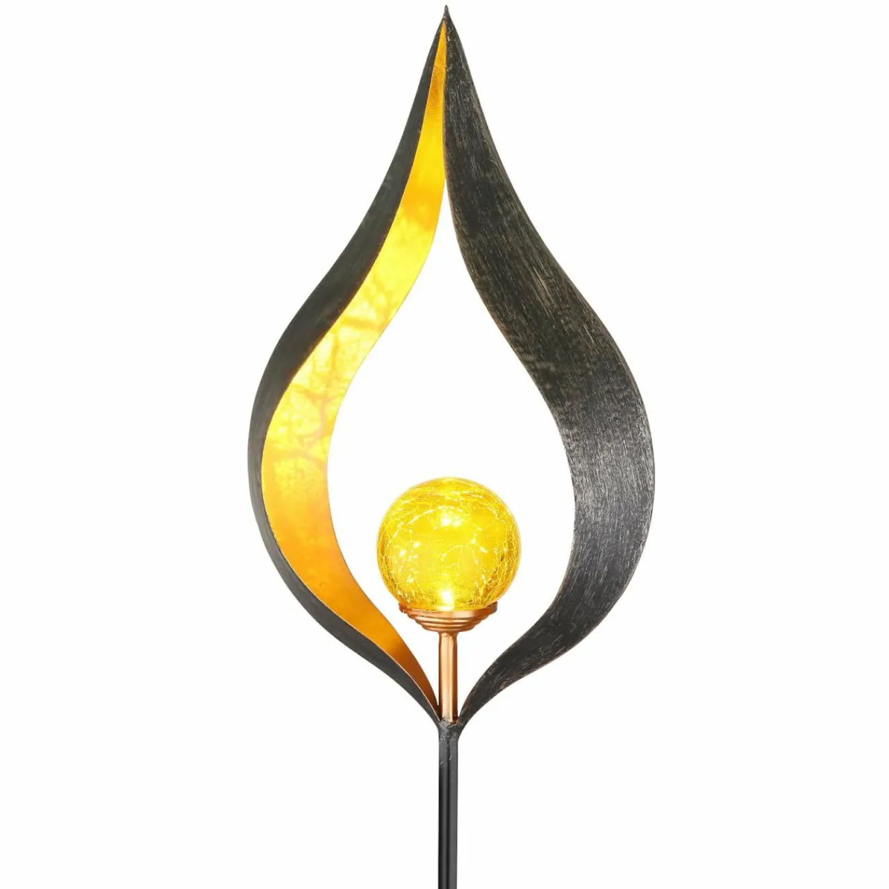 Globo Lampe solaire LED 33467, piquet de terre, couleur bronze, métal, verre^ Lampes Décoratives