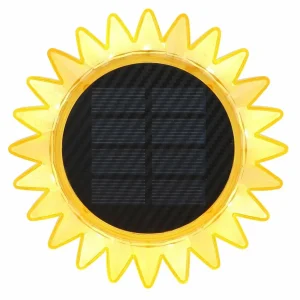 Globo Lampe solaire LED 33598 Tournesol Ø 13 cm, jaune, plastique^ Lampes Décoratives