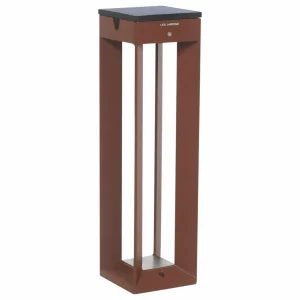 Les Jardins Lampe solaire LED Borne à capteur, 45 cm, corten^ Lampes Décoratives