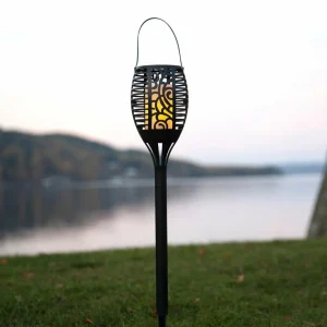 STAR TRADING Lampe solaire LED Flame, trois options, 42 cm^ Lampes Décoratives