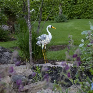 STAR TRADING Lampe solaire LED Heron, figurine de héron^ Lampes Décoratives
