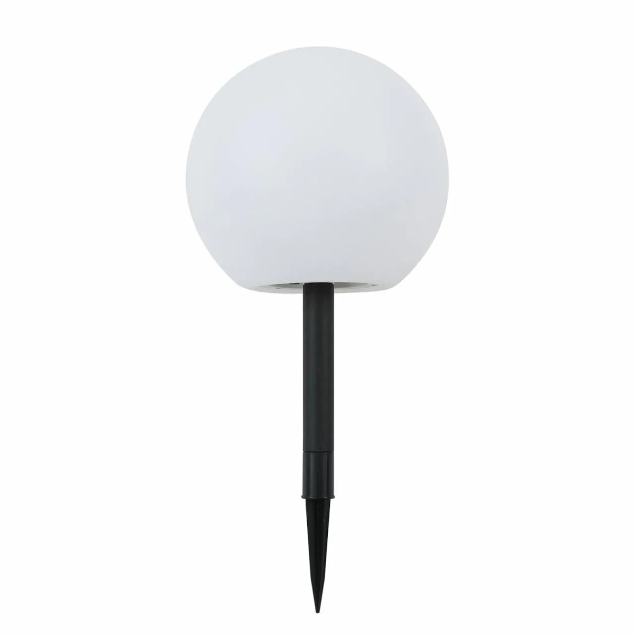 Lindby Lampe solaire LED Lago, Ø 25 cm, boule, piquet de terre, blanc^ Lampes Décoratives