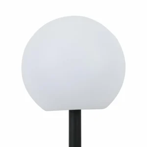Lindby Lampe solaire LED Lago, Ø 25 cm, boule, piquet de terre, blanc^ Lampes Décoratives