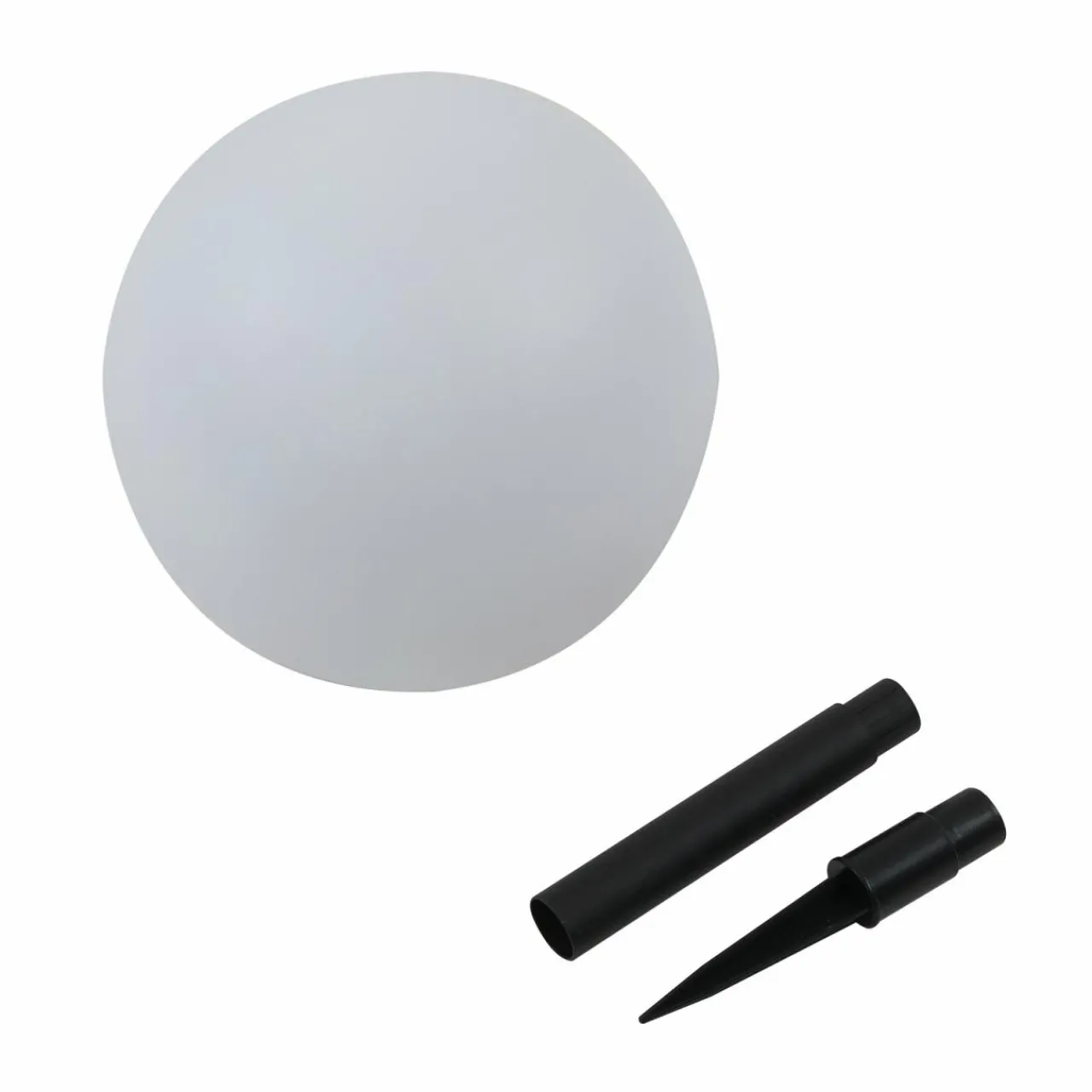 Lindby Lampe solaire LED Lago, Ø 25 cm, boule, piquet de terre, blanc^ Lampes Décoratives
