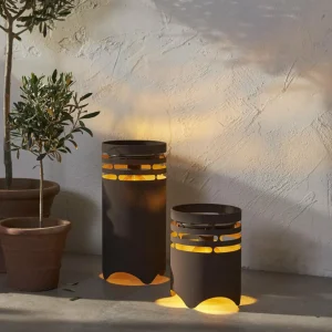 STAR TRADING Lampe solaire LED Marron, hauteur 25 cm, brun, métal, USB-C^ Lampes Décoratives