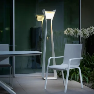 Les Jardins Lampe solaire LED Osmoz en alu, 175 cm blanche^ Lampes Décoratives