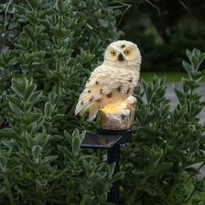 STAR TRADING Lampe solaire LED Owl avec piquet^ Lampes Décoratives