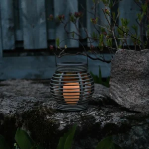 STAR TRADING Lampe solaire marron Lantern en rotin avec LED^ Lampes Décoratives