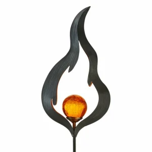 STAR TRADING Lampe solaire piquet Melilla Flamme avec LED^ Lampes Décoratives