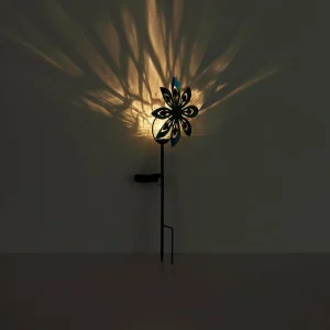 Globo Lampe sur piquet LED solaire 36576, brun rouille, métal, verre^ Lampes Décoratives