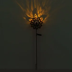 Globo Lampe sur piquet LED solaire 36571, fleur, carillon, métal^ Lampes Décoratives