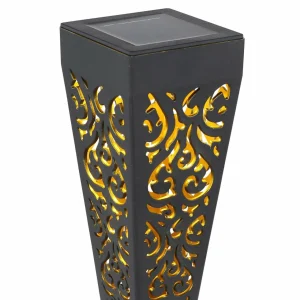 Globo Lampe sur piquet LED solaire 33578-3, noir, plastique, 3 pièces^ Lampes Décoratives