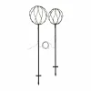 STAR TRADING Lampe sur piquet LED Sphere, noir, métal, lot de 2^ Lampes Décoratives