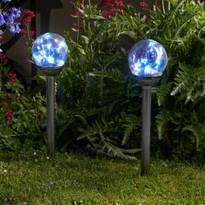SMART GARDEN Lampe sur piquet solaire LED Firefly Opal lot de 4^ Lampes Décoratives