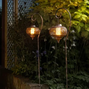 SMART GARDEN Lampe sur piquet solaire LED Osman en lot de 2^ Lampes Décoratives