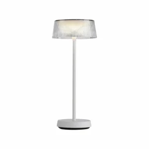 JUST LIGHT. Lampe table batterie LED Dora, dim, IP44, blanche^ Lampes Décoratives