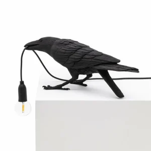 SELETTI Lampe table déco LED Bird Lamp, jouant, noir^ Lampes Décoratives