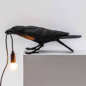 SELETTI Lampe table déco LED Bird Lamp, jouant, noir^ Lampes Décoratives