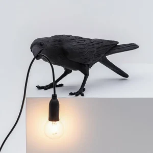 SELETTI Lampe table déco LED Bird Lamp, jouant, noir^ Lampes Décoratives
