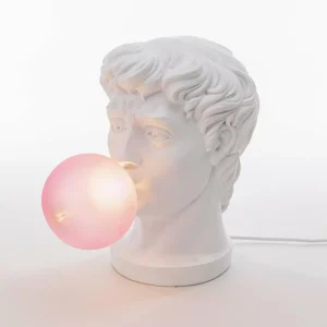 SELETTI Lampe table déco LED Wonder Times, blanc/rose^ Lampes Décoratives