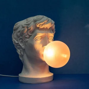 SELETTI Lampe table déco LED Wonder Times, blanc/rose^ Lampes Décoratives