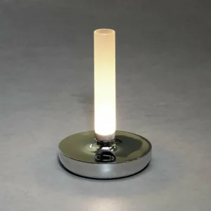 Konstsmide Lampe table LED Biarritz IP54 batterie CCT argenté^ Lampes Décoratives