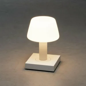 Konstsmide Lampe table LED Monaco, batterie, blanche^ Lampes Décoratives