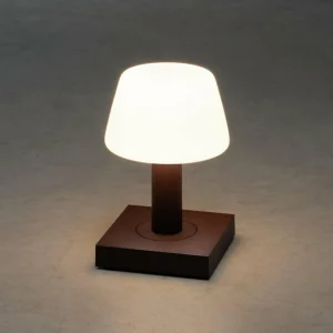 Konstsmide Lampe table LED Monaco, batterie, brun rouille^ Lampes Décoratives
