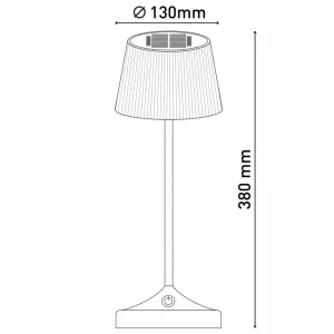 Näve Lampe table solaire LED Emmi CCT recharge, verte^ Lampes Décoratives
