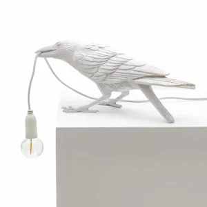 SELETTI Lampe terrasse déco LED Bird Lamp jouant blanc^ Lampes Décoratives