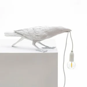SELETTI Lampe terrasse déco LED Bird Lamp jouant blanc^ Lampes Décoratives