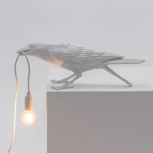 SELETTI Lampe terrasse déco LED Bird Lamp jouant blanc^ Lampes Décoratives