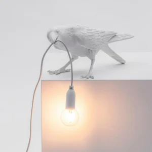 SELETTI Lampe terrasse déco LED Bird Lamp jouant blanc^ Lampes Décoratives