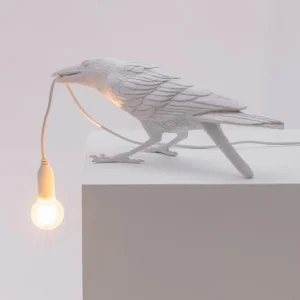 SELETTI Lampe terrasse déco LED Bird Lamp jouant blanc^ Lampes Décoratives