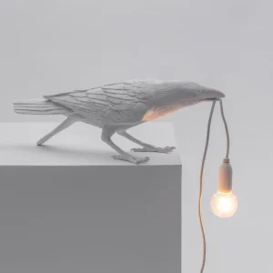 SELETTI Lampe terrasse déco LED Bird Lamp jouant blanc^ Lampes Décoratives