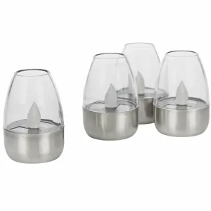 Lindby Lampes à poser solaires LED Pedas, 10 unités^ Lampes Décoratives
